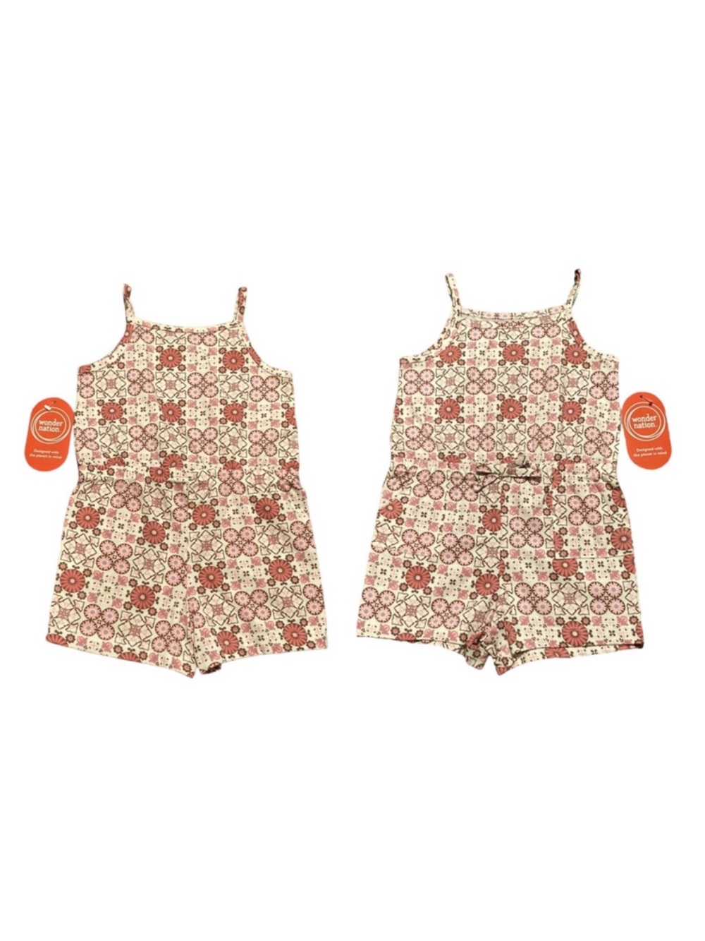 Wonder Nation Spaghetti Strap Rompers - Picture 9 of 12
